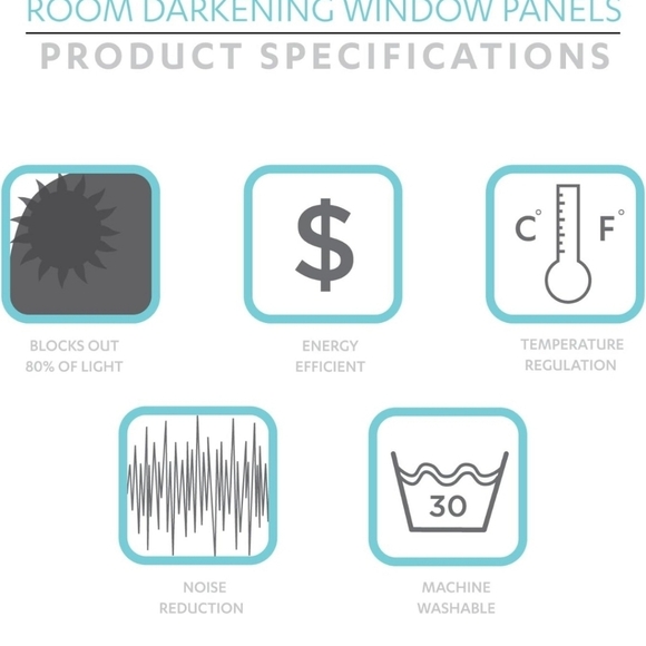 Lush Decor Curtains Set of 2 (84"x52") Forest Light Filtering Window C Navy - Picture 2 of 5